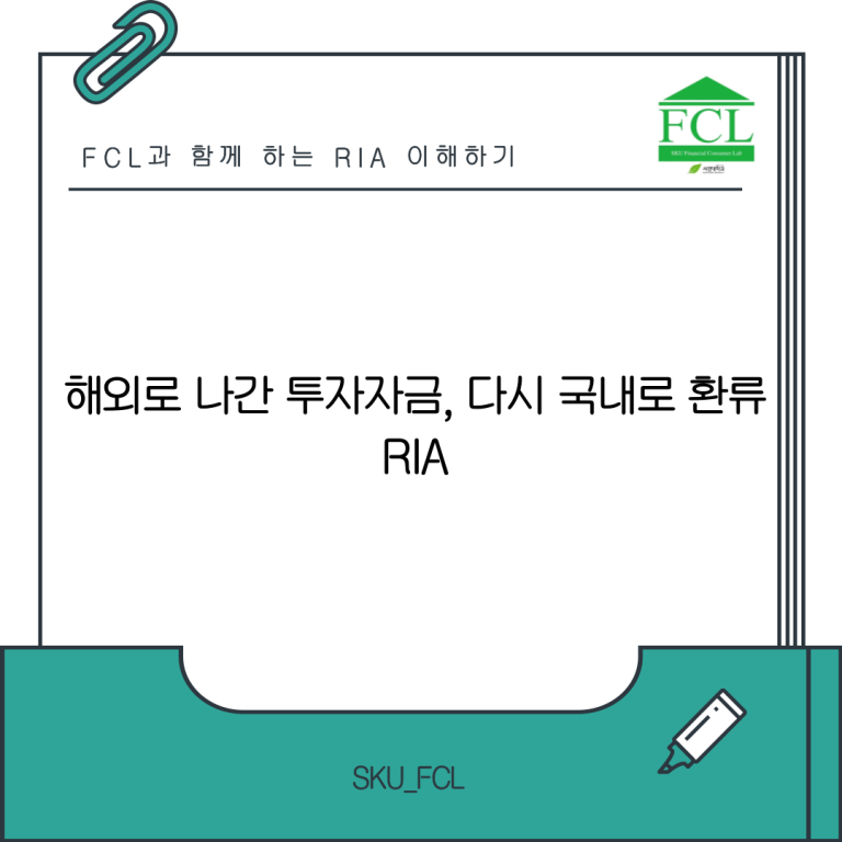 해외로 나간 투자자금, 다시 국내로 환류 ‘RIA’
