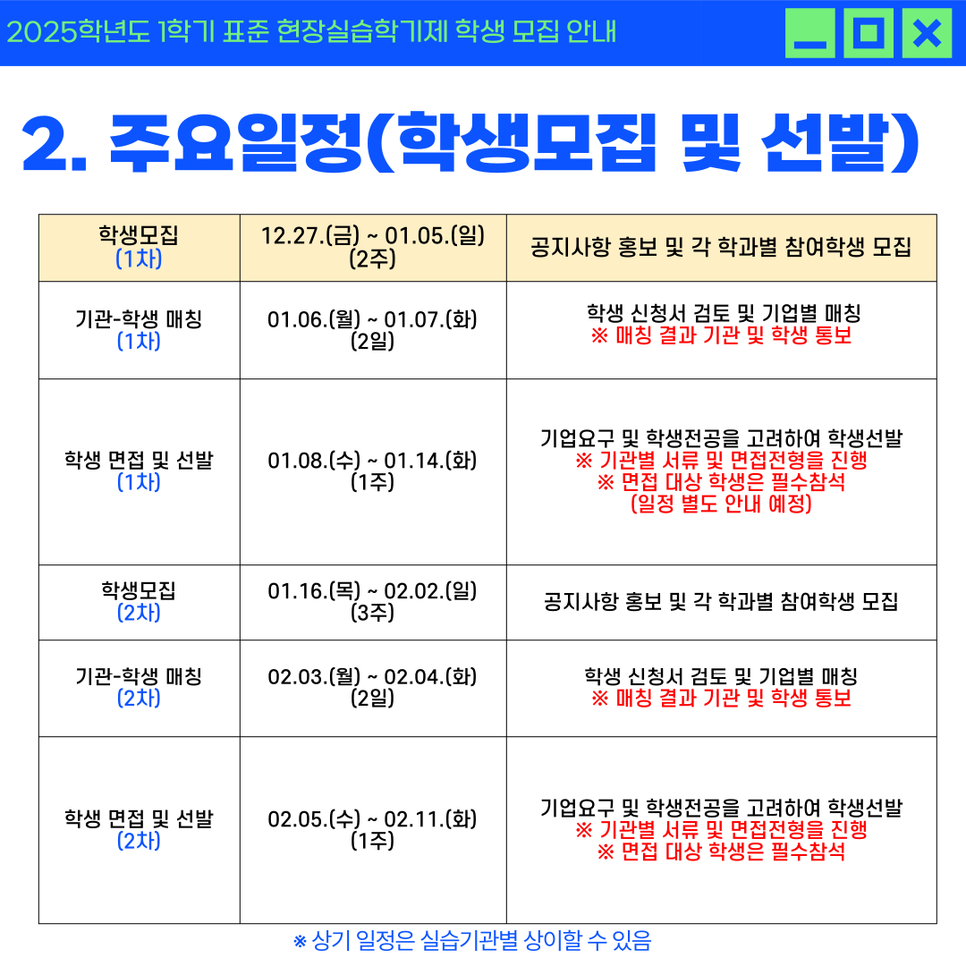 [서경대 카드뉴스 대학일자리플러스본부] 2025학년도 1학기 표준 현장실습학기제 학생 모집안내(3).png