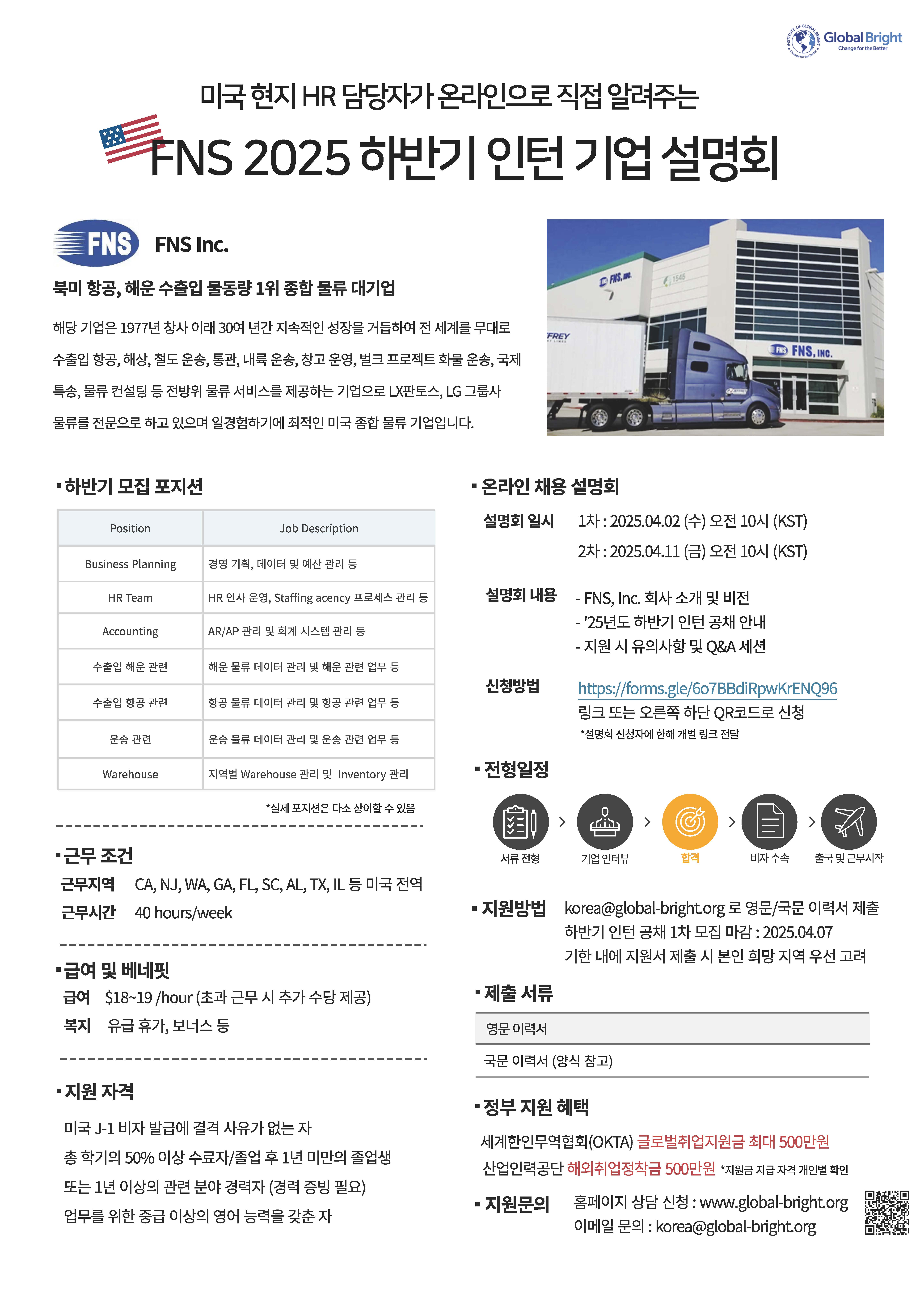 [글로벌브라이트] FNS 2025 하반기 인턴 기업 설명회 포스터.jpg