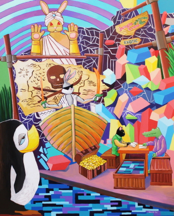 정글 크루즈, 130cm x 162cm, 캔버스에 아크릴, 2023.jpg