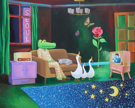 새벽 한시, 90cm x 72cm (30호), 캔버스에 아크릴, 2021.jpg